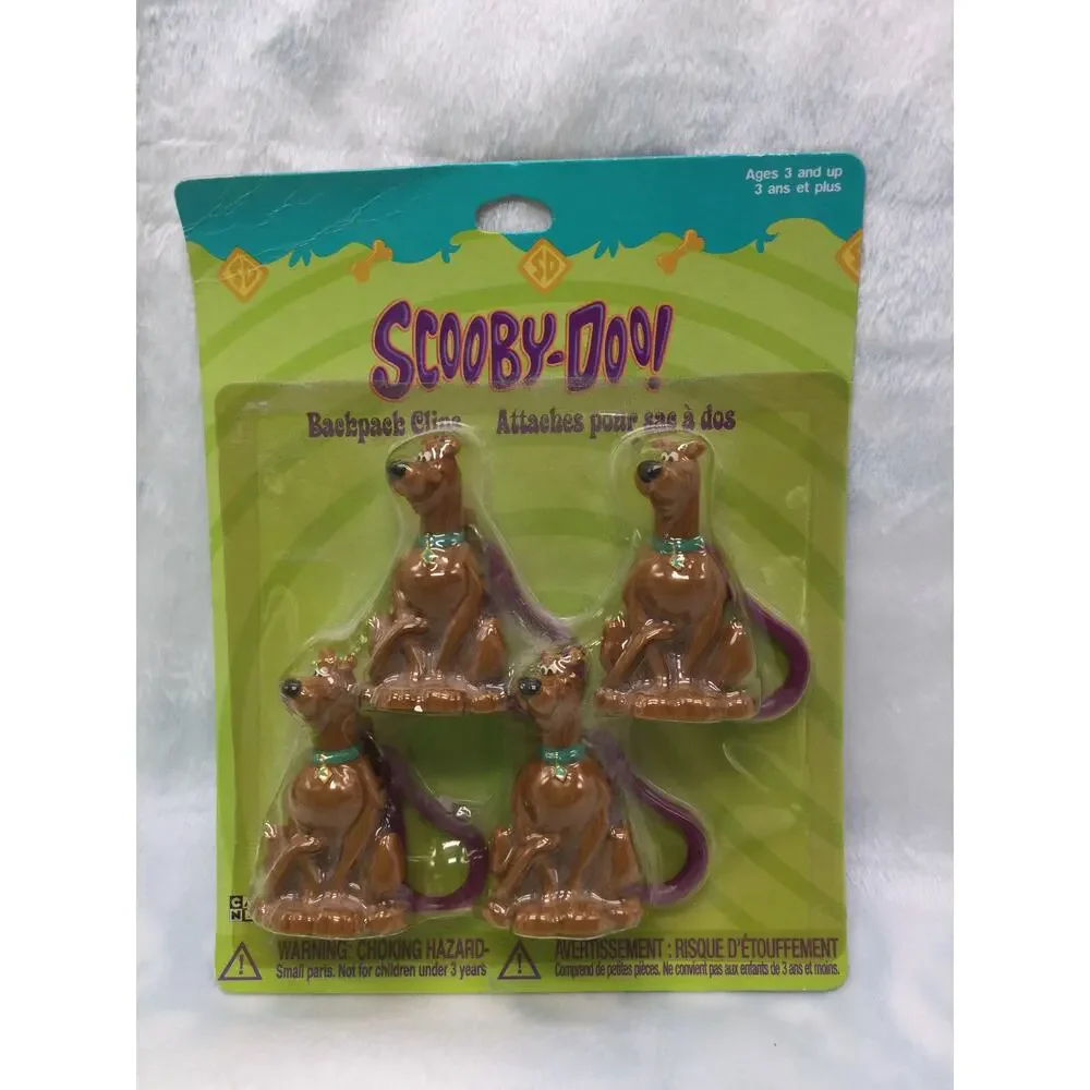 Vintage Scooby Doo Birthday Party Favors Backpack Clips 4 NIP